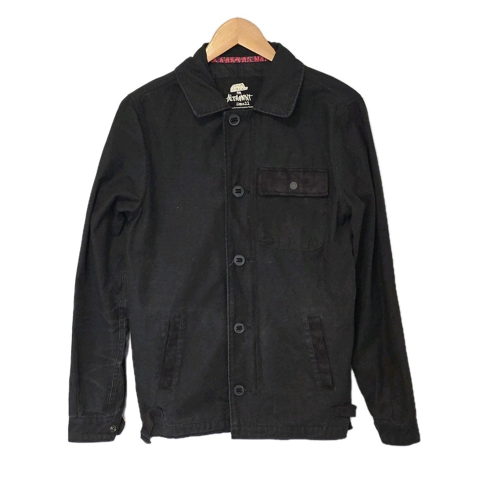 Altamont x‎ Neck Face Jacket Small Black Cotton Workwear Style Chad Muska Collab